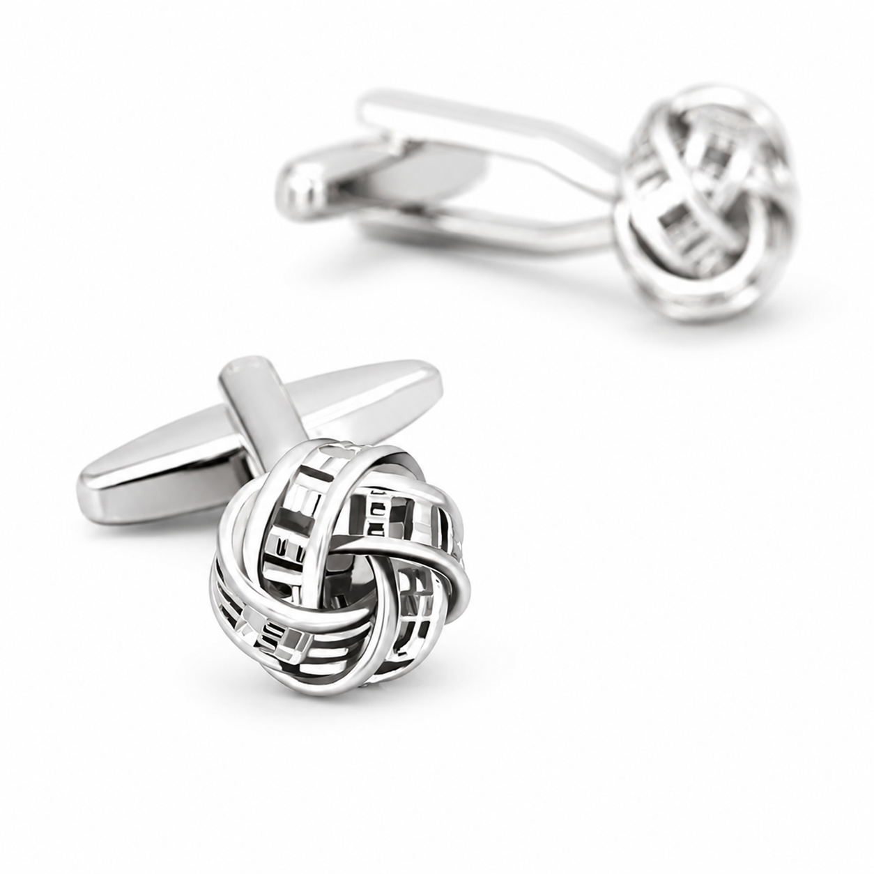 Capri Silver Knot Cufflinks