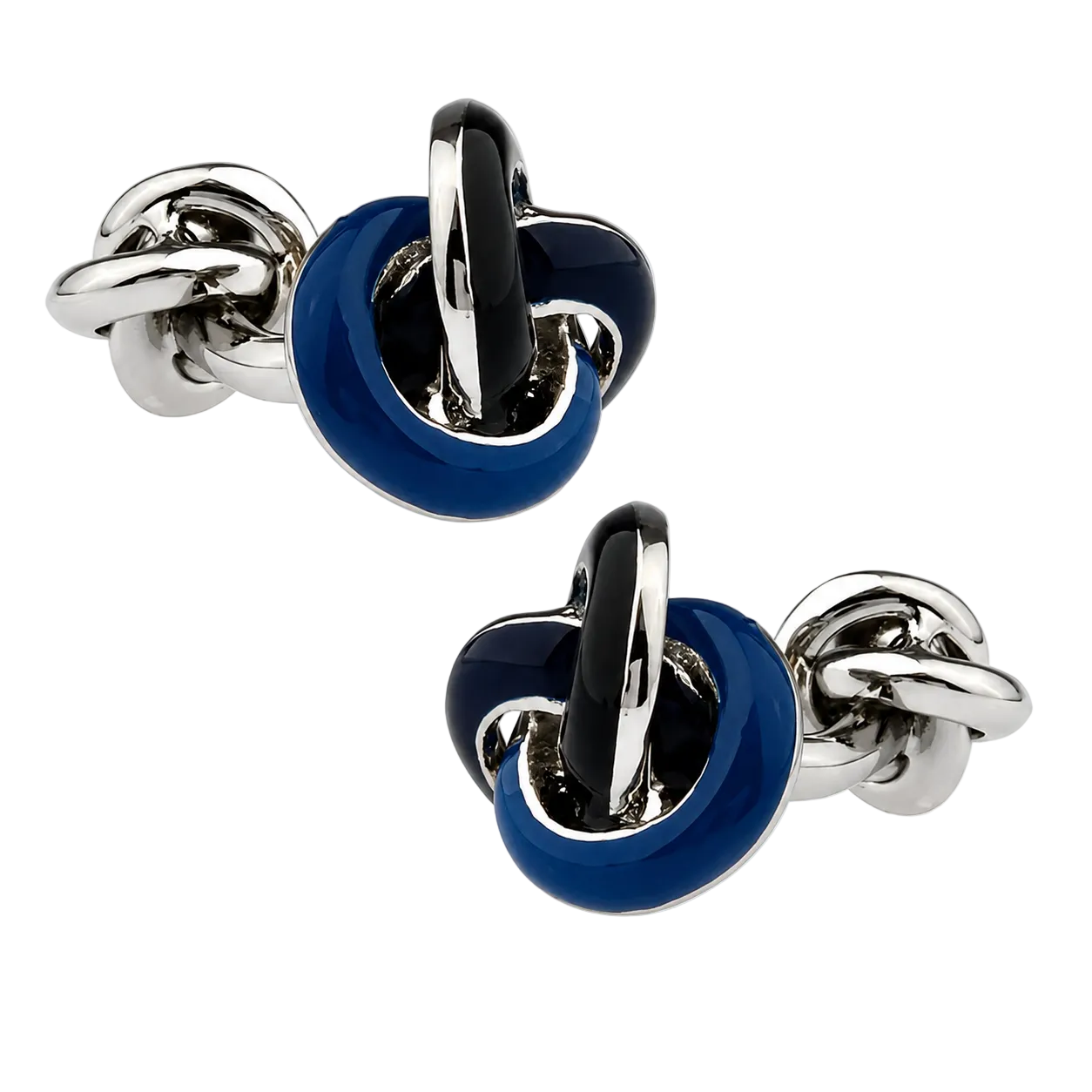 Oxford Blue & Black Knot Cufflinks