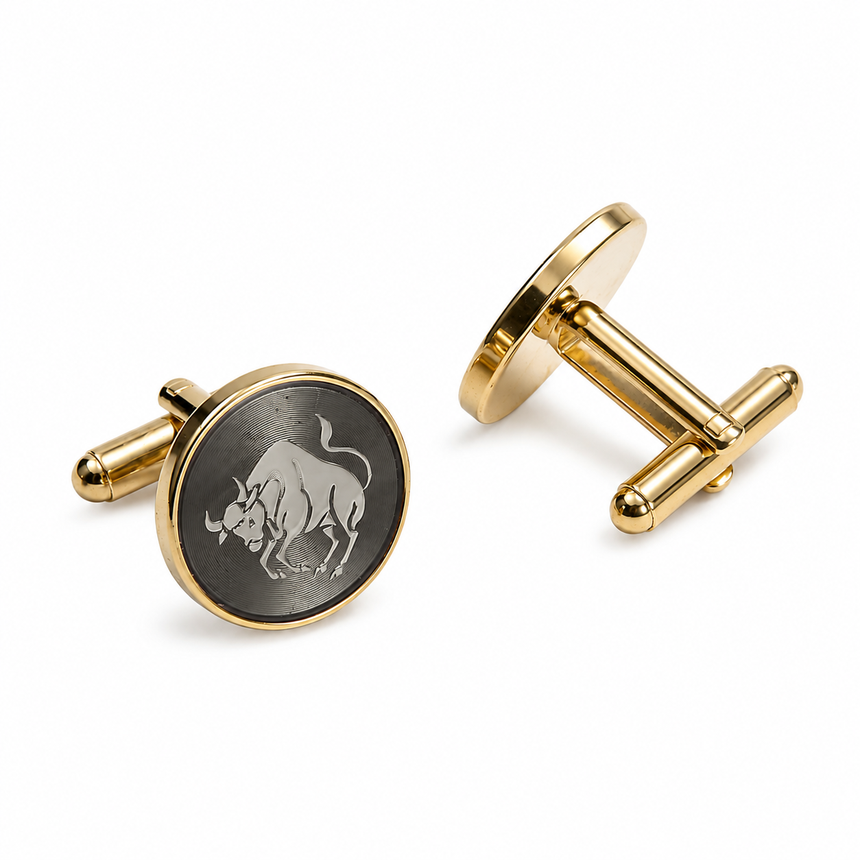 New York Bull Market Gold Cufflinks