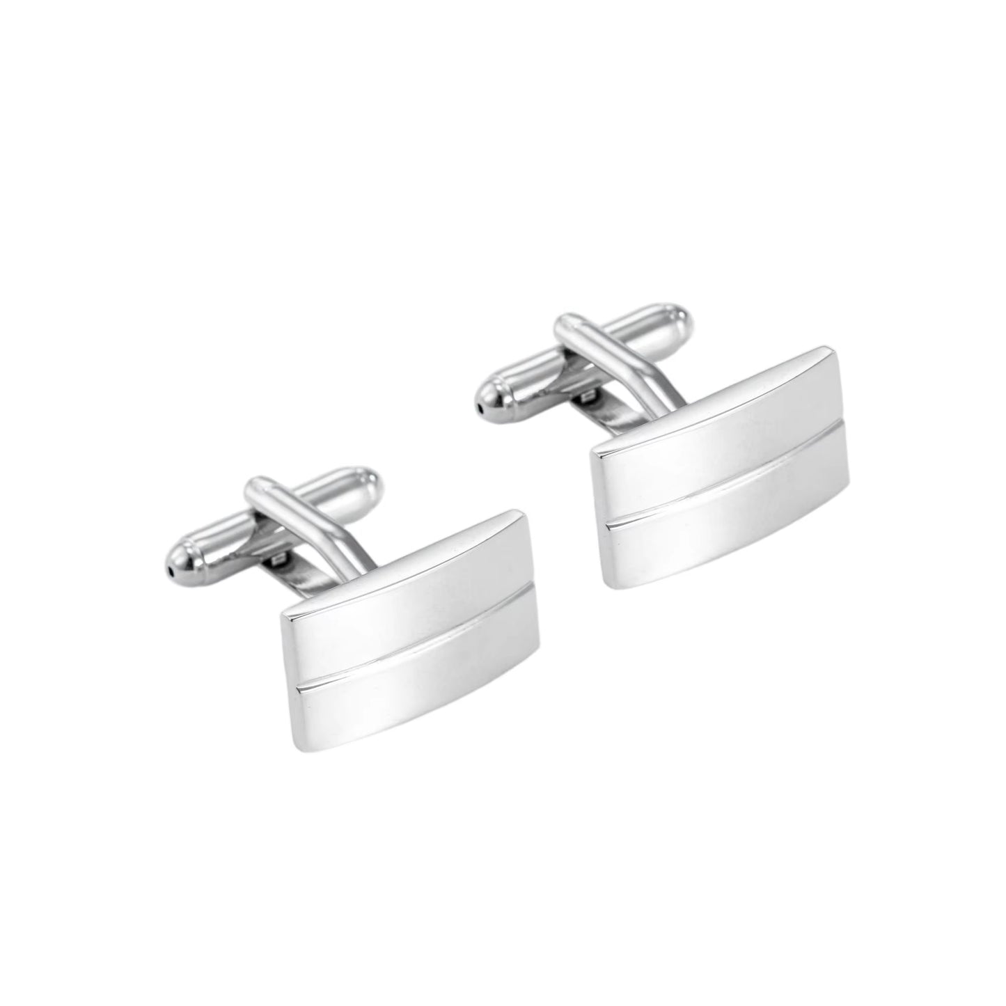 Florence Classic Silver Bar Cufflinks