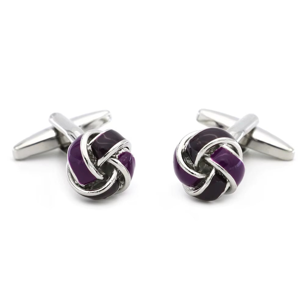 Bath Purple Knot Cufflinks
