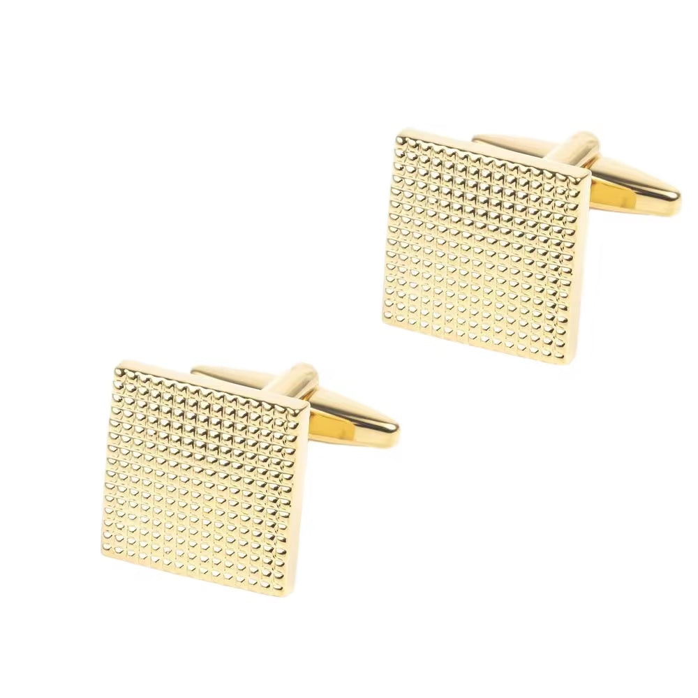 Zermatt Textured Gold Square Cufflinks