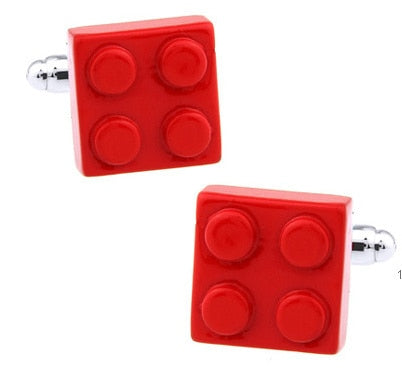 Red Toy Brick Cufflinks